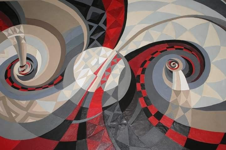 Textilní kompozice – autor: Jana Bartošová